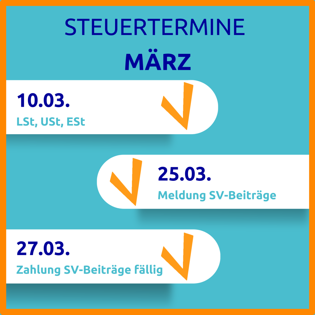 Steuertermine März